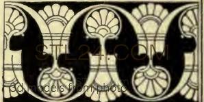 Фризы (FRIESE_1833 -  | 3D model 3DSMAX / OBJ / STL) 3D модель для ЧПУ станка